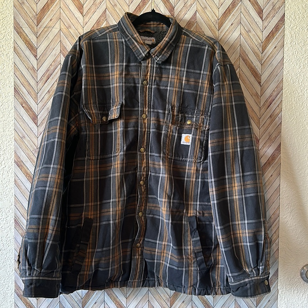 Carhartt Sherpa Lined Flannel Jacket Men’s 2XL